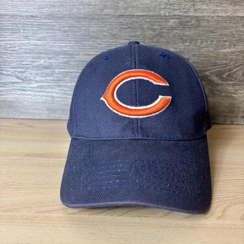 Chicago Bears Hat Cap Strap Back Navy Blue NFL Football Miller Lite Mens